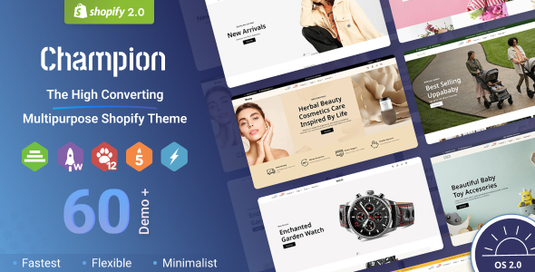 Champion - Multipurpose Shopify Theme OS 2.0 - Multilanguage - RTL Support