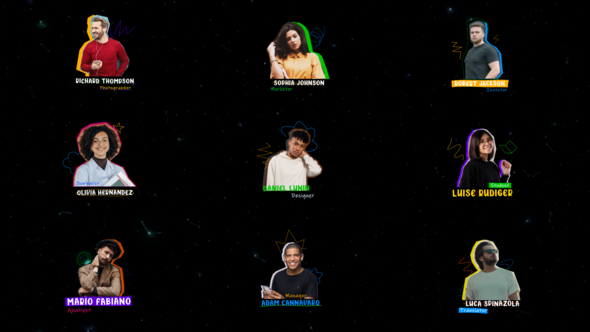 Collage Photo Lower Thirds Elements template preview