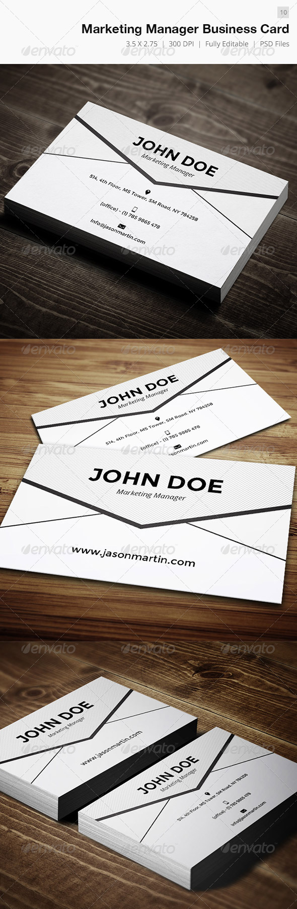 Marketing Manager Business Card - 10 - Corporate Business Cards