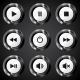 Black Metallic Vector Power Buttons Set, Vectors | GraphicRiver