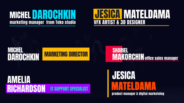 Lowerthirds Titles template preview