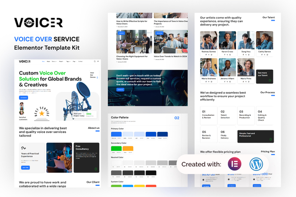 Voicer - Voice Over Services Elementor Template Kit