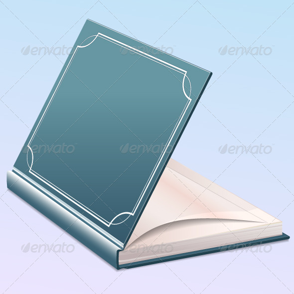 Open Book with Blank Pages - Man-made Objects Objects