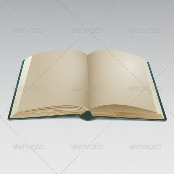Open Book with Blank Pages - Man-made Objects Objects