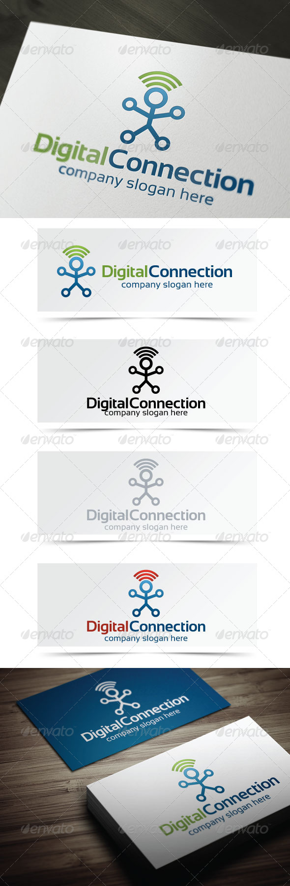 Digital Connection - Humans Logo Templates