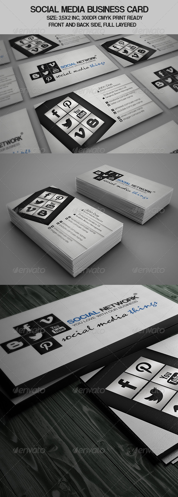 Social Media Business Card - Creative Business Cards