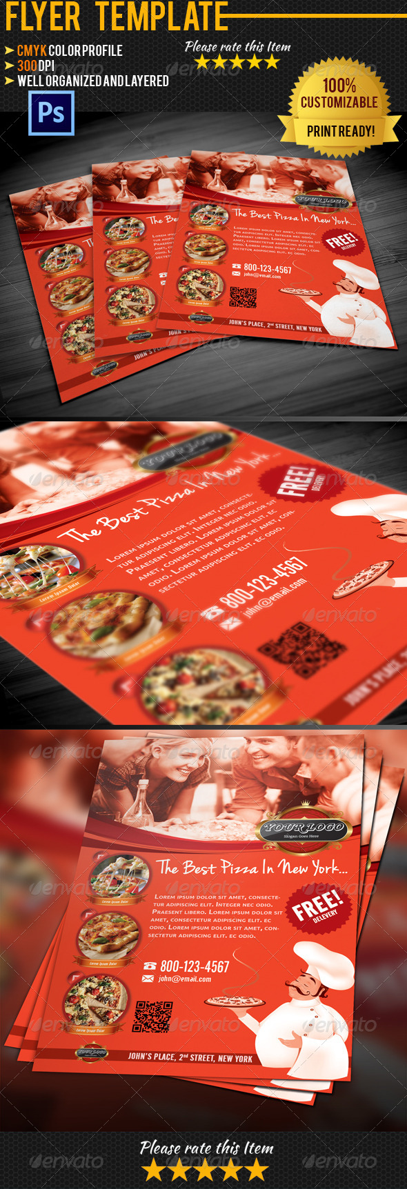 Pizza Flyer Template - Restaurant Flyers