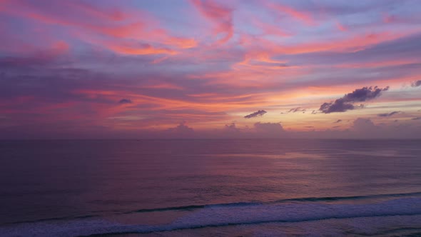 Aerial View Beautiful Beach Sea Sky In Sunset alt