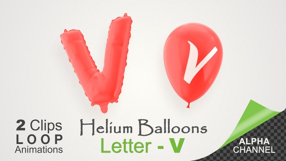 Balloons With Letter – V