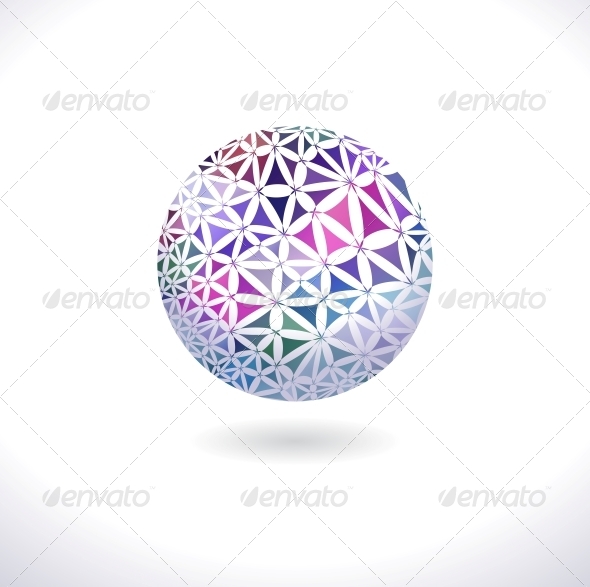 Prismatic Faceted Sphere - Decorative Symbols Decorative