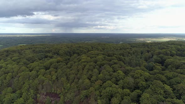 Aerial View of Landscape in Southern Sweden