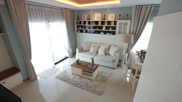 Bright and Cozy Living Area Decoration In The Open-Plan Home alt