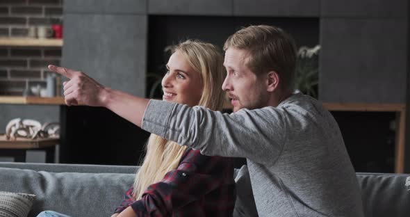 Happy European Couple Enjoying Spending Time Together Weekend Activity Relaxing at Home