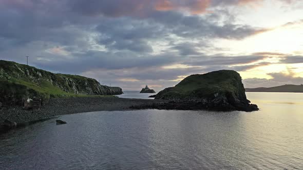 Flying Towards Rotten Island Lighthouse By Killybegs - County Donegal - Ireland alt