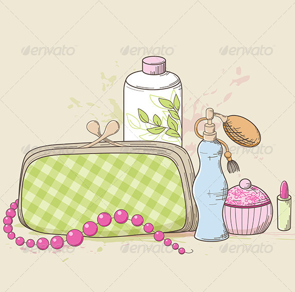 Handbag and Cosmetics - Miscellaneous Vectors