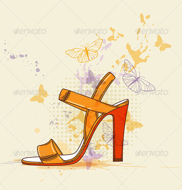 Orange Shoe - Miscellaneous Vectors