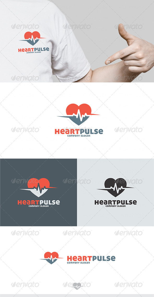 Heart Pulse Logo - Symbols Logo Templates