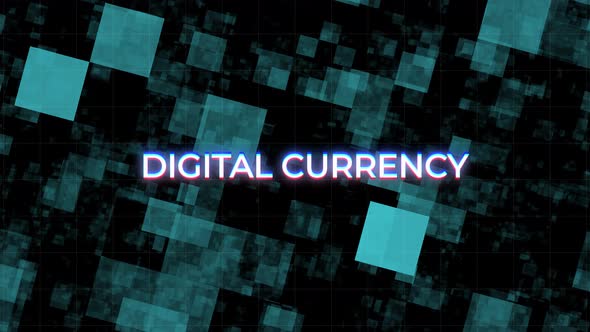 Digital Currency Glitch Text Background alt