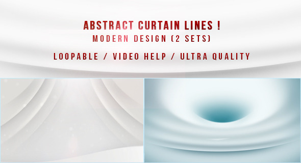 Abstract Curtain  Modern Lines (2-pack)