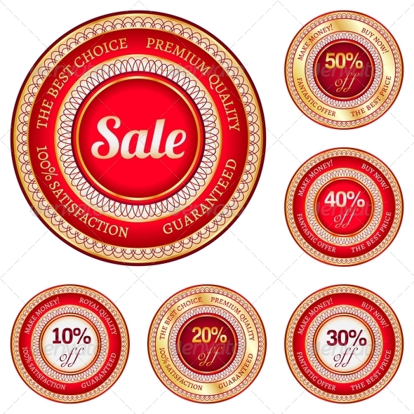 Set of Sale Labels - Retail Commercial / Shopping