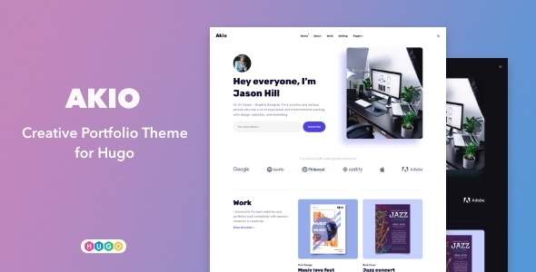 Akio – Creative Portfolio Theme for HUGO