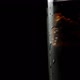 Glass With Whiskey And Soda With Ice Cubes Mix On A Black Background - VideoHive Item for Sale