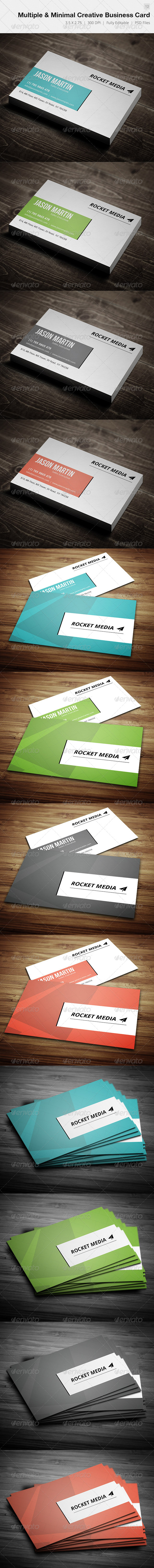 Multiple & Minimal Creative Business Card - 12 - Corporate Business Cards