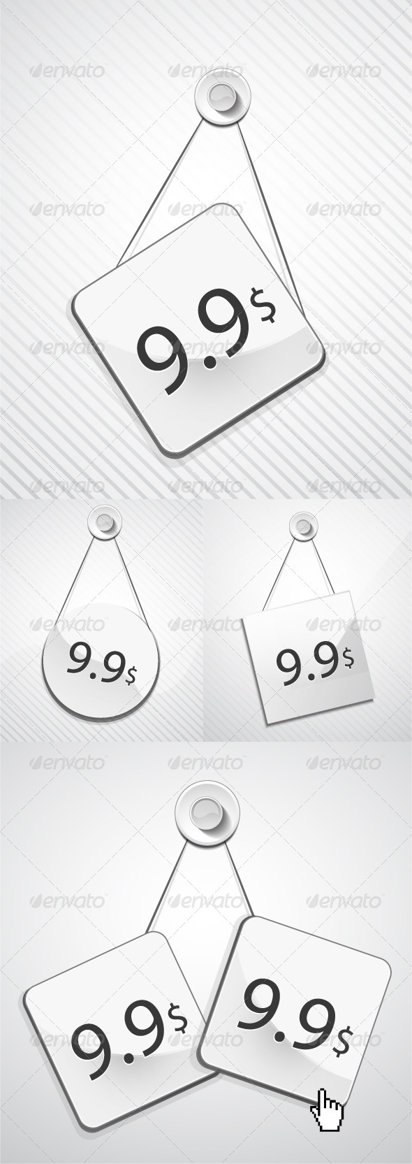 Metal hang tags - Retail Commercial / Shopping