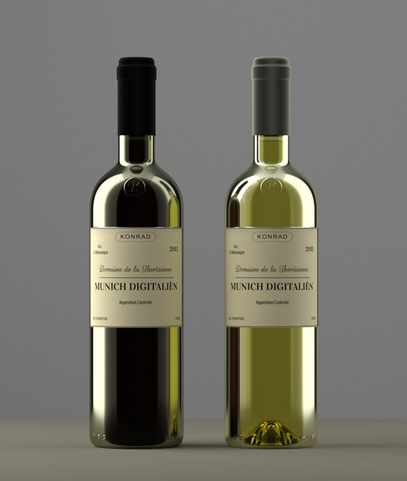 Photoreal Wine Bottles - 3Docean 4631858