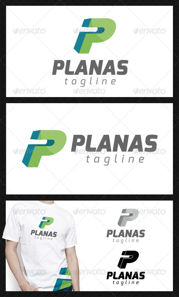 Planas Letter P Logo Template - Letters Logo Templates