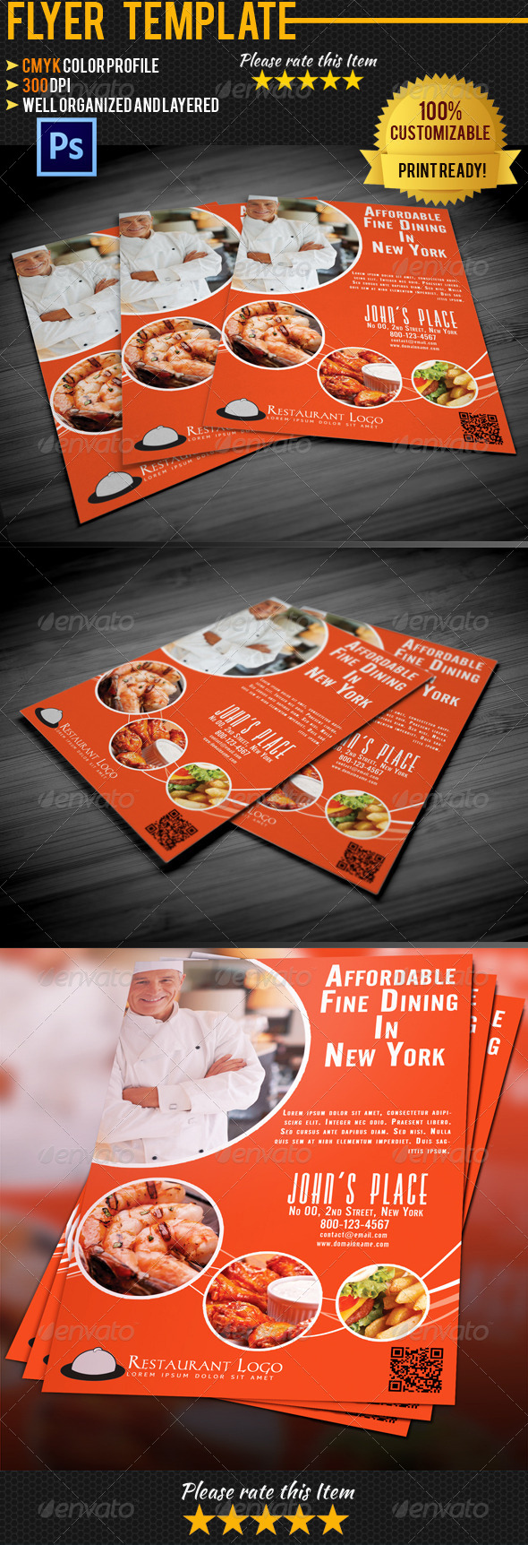 Restaurant Flyer Template 02 - Restaurant Flyers