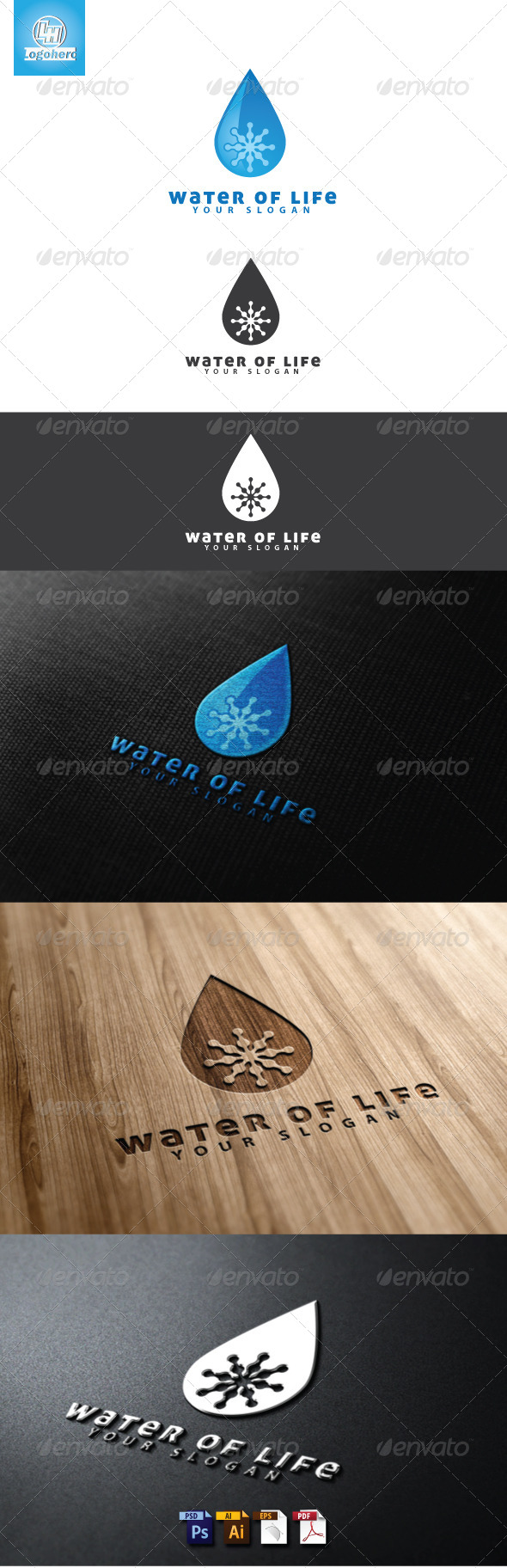 Water of Life Logo Template - Nature Logo Templates