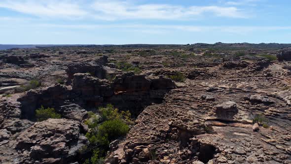 Aerial view of landscape and rocky mountains 4k alt