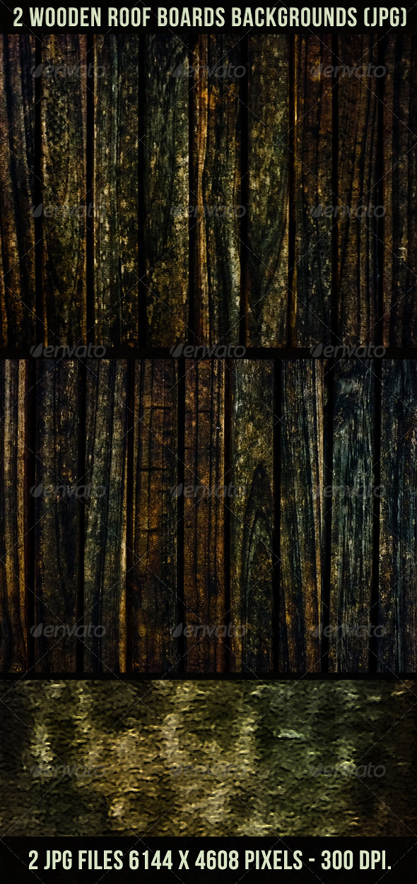 2 Wooden Roof Boards Backgrounds - Urban Backgrounds
