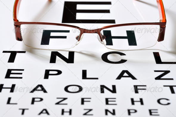 Glasses and Vision Test Chart