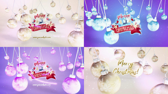 Elegant Baubles Swing Logo Stings template preview