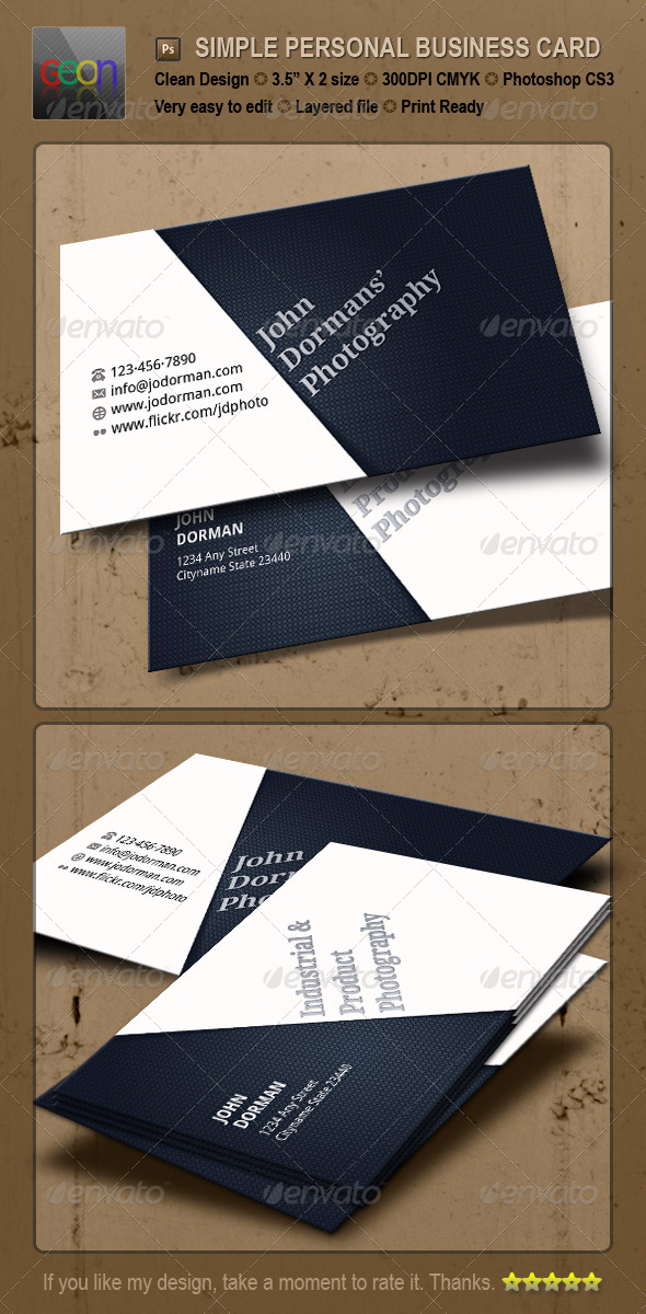 Blackish Pesonal Business Card - Corporate Business Cards