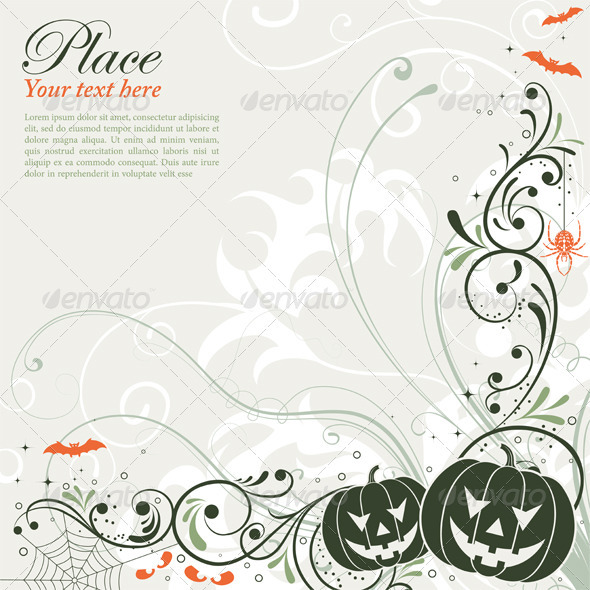 Floral Halloween background