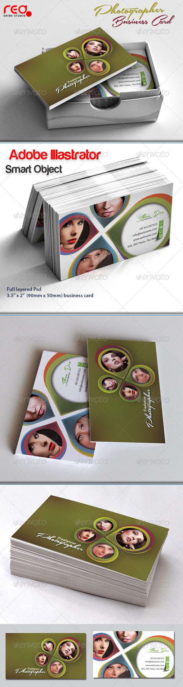 Photographer Business Card - Business Cards Print Templates