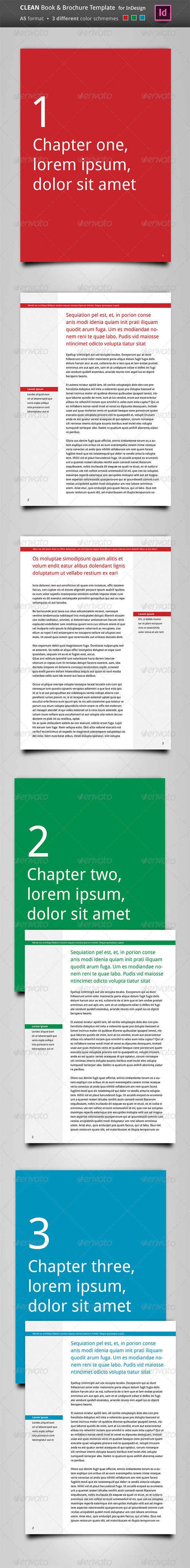 Clean Book & Brochure Template - Brochures Print Templates