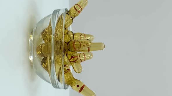 Vertical orientation video: Medical ampoules for injection