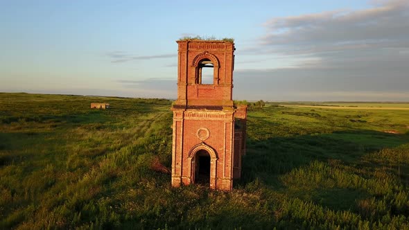 Abandoned Red Brick Church Enter