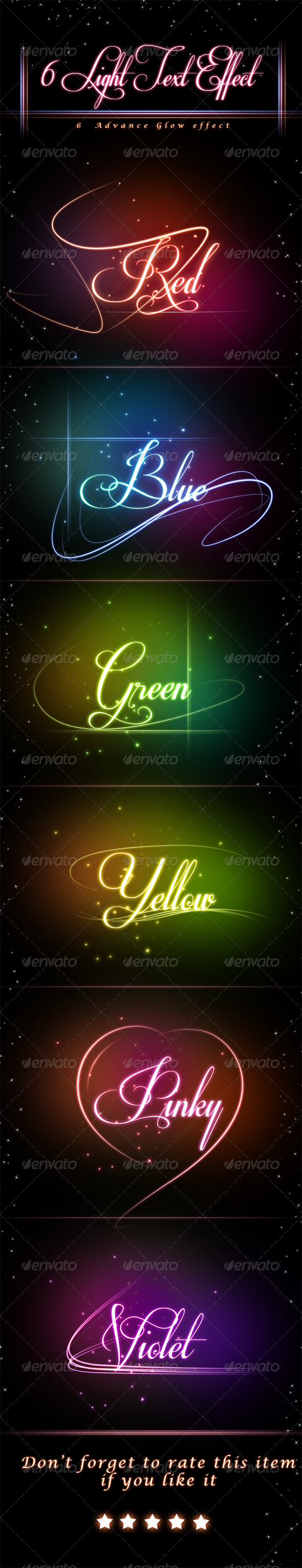 Glowing Light Text Effect - Text Effects Actions