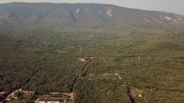 Aerial view of island landscape at Losinj, Croatia. alt