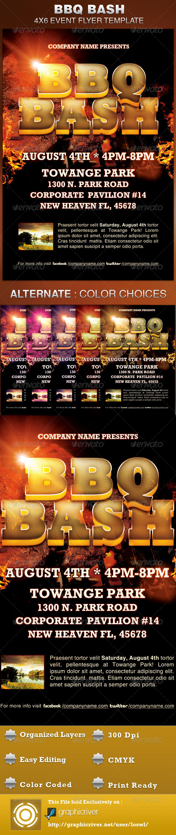 BBQ Bash Event Flyer Template - Events Flyers