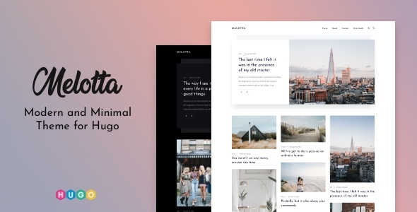 Melotta – Modern and Minimal Theme for HUGO