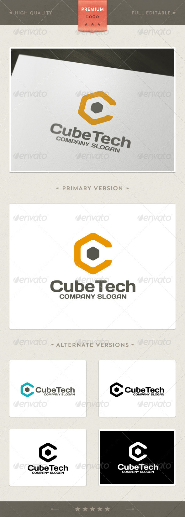 Cube Tech Logo Template - Vector Abstract