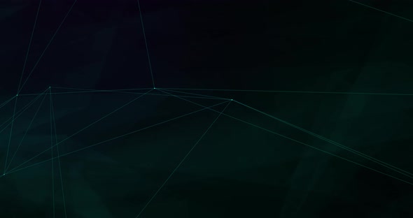 Digital blue background with dots and lines. Network connection structure. Loopable 3D animation alt