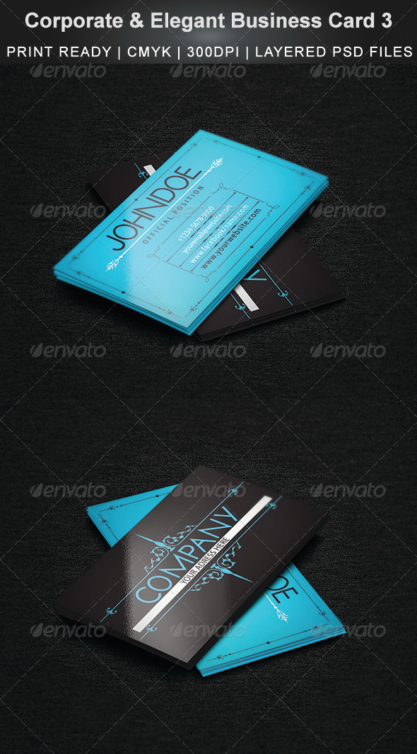 Corporate & Elegant Business Card 3 - Corporate Business Cards