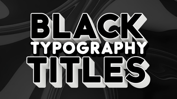 Black Typography Titles Titles template preview